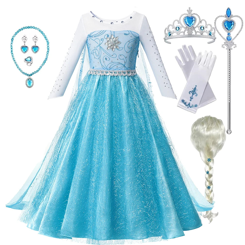 Anna og Elsa kostyme