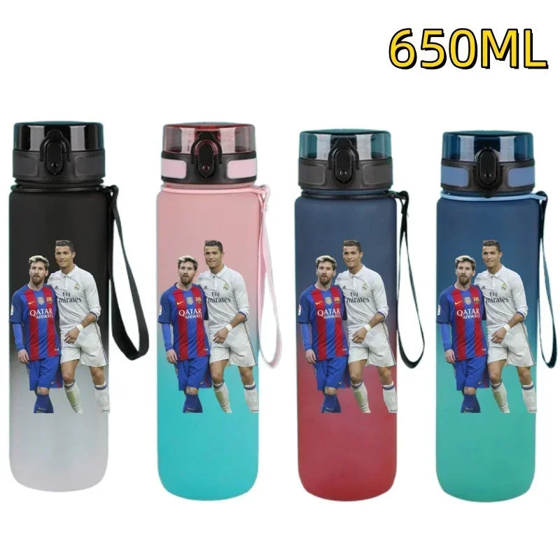 Drikkeflasker 650 ml – Messi, Ronaldo, Neymar eller Mbappé