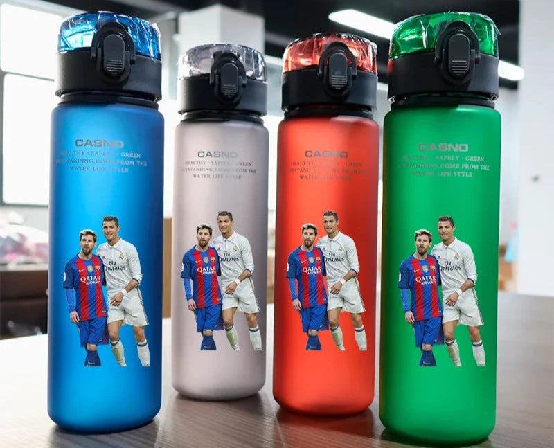 Drikkeflasker -560 ml med bilde av Messi, Ronaldo og Neymar
