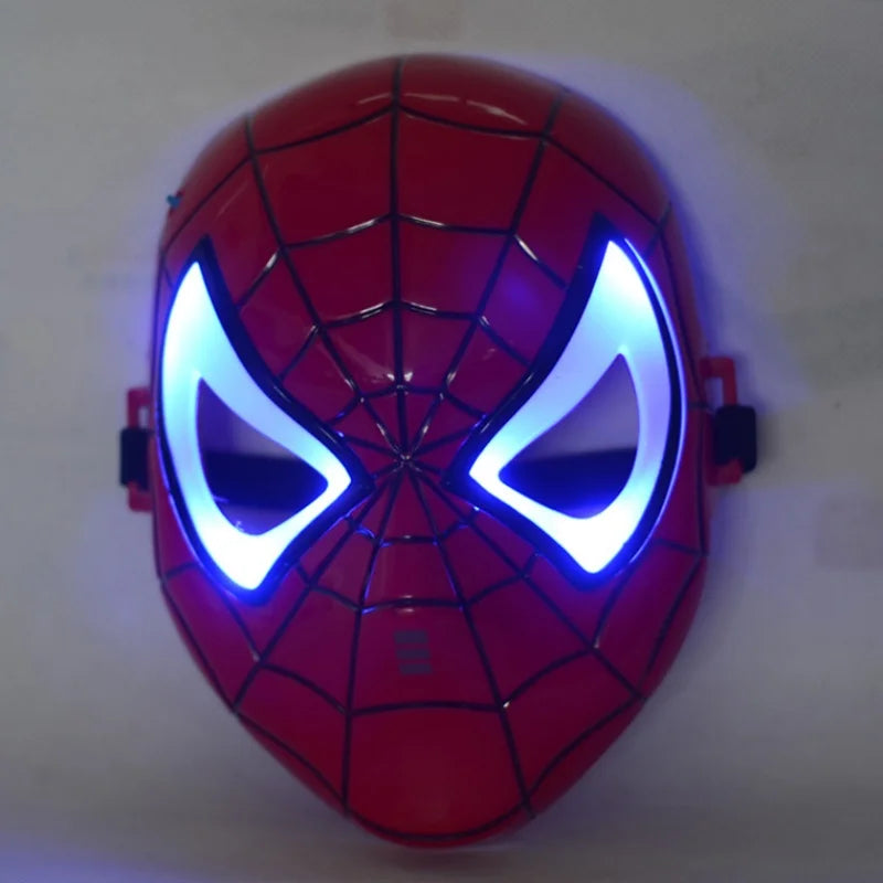 Superhelt LED lysmaske – Spider-Man, Batman, Hulken og Iron Man